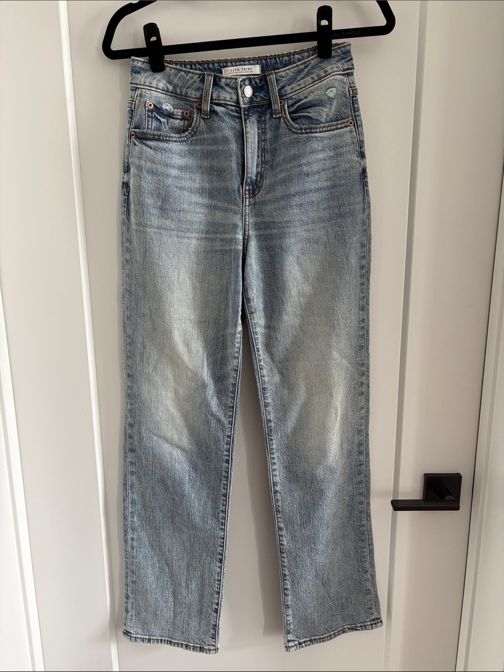 12th Tribe Light Blue Straight Leg Jeans